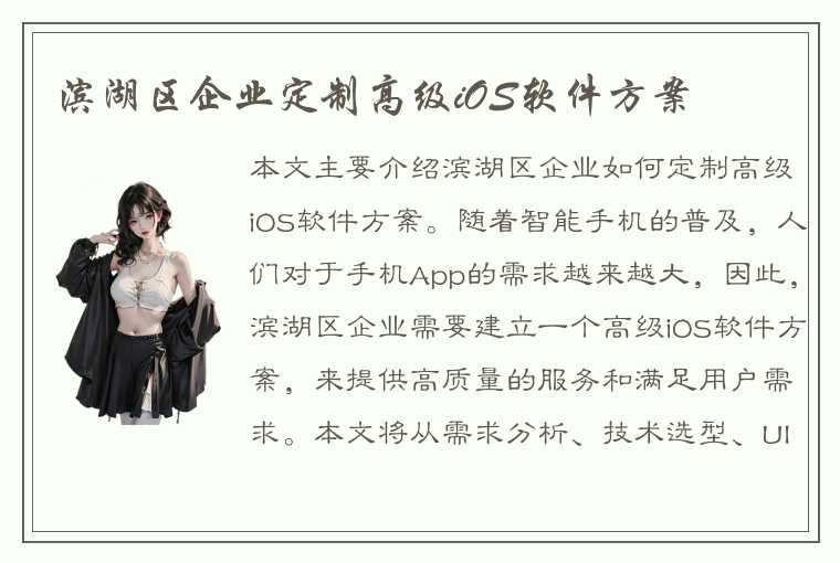 滨湖区企业定制高级iOS软件方案