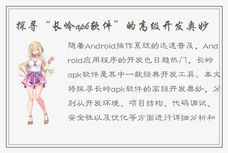 探寻“长岭apk软件”的高级开发奥妙