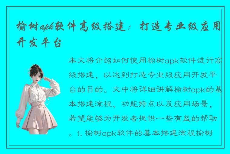 榆树apk软件高级搭建：打造专业级应用开发平台