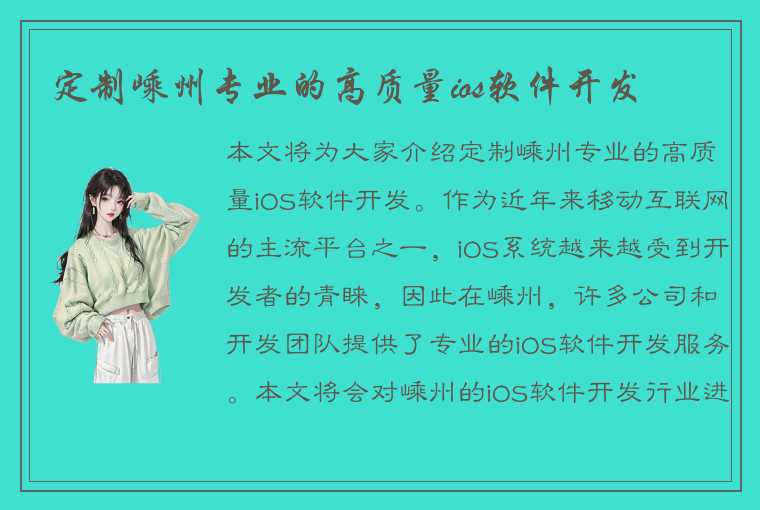 定制嵊州专业的高质量ios软件开发