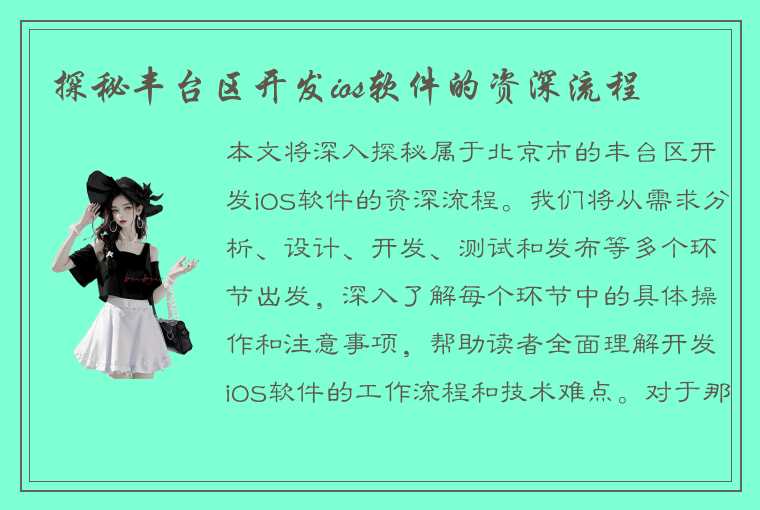 探秘丰台区开发ios软件的资深流程