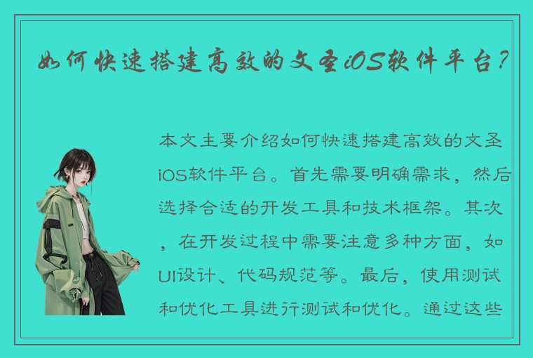 如何快速搭建高效的文圣iOS软件平台？