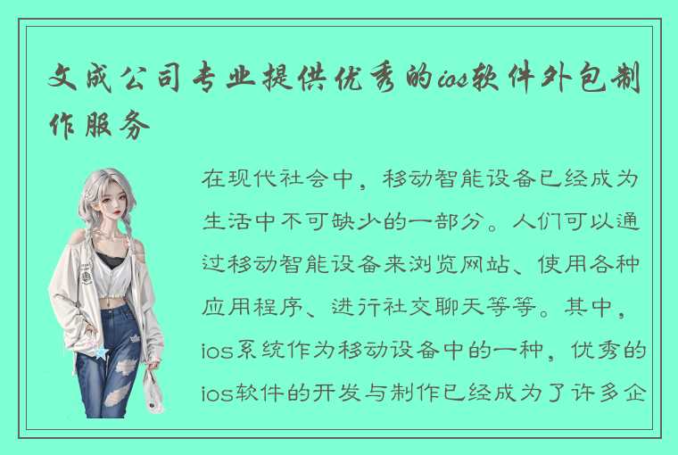 文成公司专业提供优秀的ios软件外包制作服务