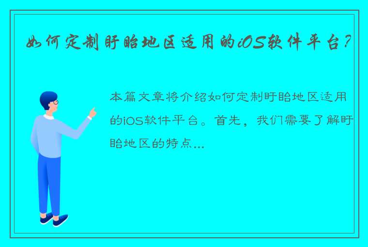 如何定制盱眙地区适用的iOS软件平台？