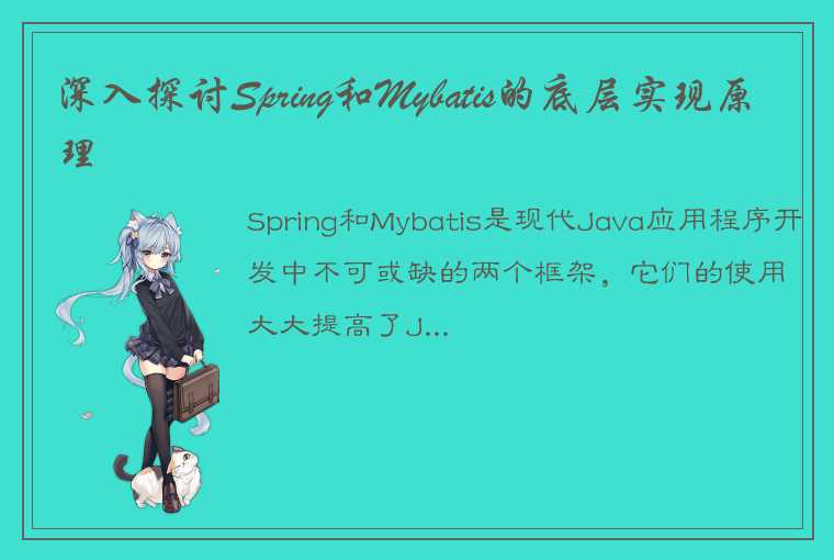 深入探讨Spring和Mybatis的底层实现原理