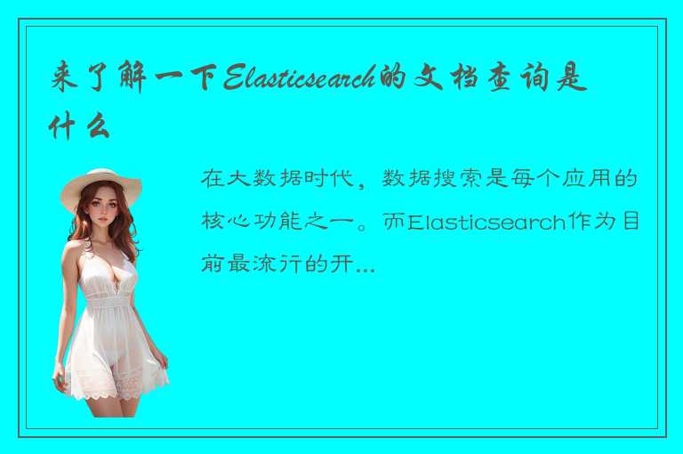 来了解一下Elasticsearch的文档查询是什么